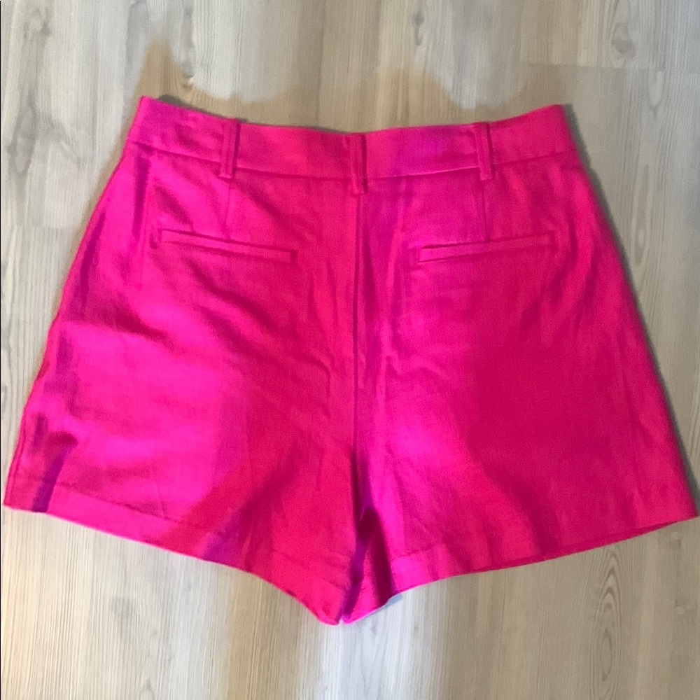 High Waist Pink Tailored Shorts - Picture 3 of 3